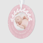 Elegantes, modernes, erstklassiges Weihnachtsbaby- Ornament (Vorderseite)
