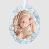 Elegantes, modernes, erstklassiges Weihnachtsbaby- Ornament (Vorderseite)