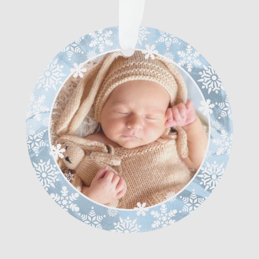 Elegantes, modernes, erstklassiges Weihnachtsbaby- Ornament (Vorderseite)
