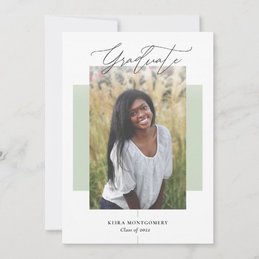 Elegantes, modernes Farbblock Abschluss 2 Foto Ankündigung (Vorderseite)