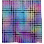 Elegantes, modernes, farbenfroh gestaltetes Fliese Duschvorhang (Vorderseite)