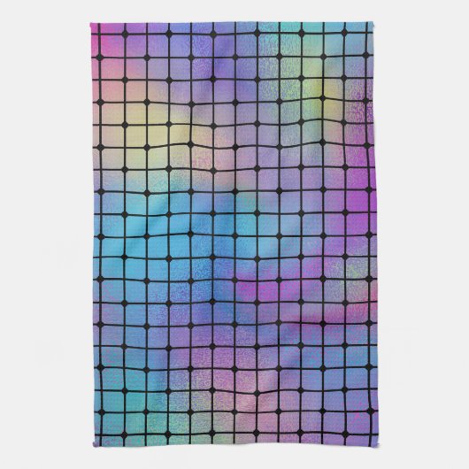 Elegantes, modernes, farbenfroh gestaltetes Fliese Geschirrtuch (Vertikal)