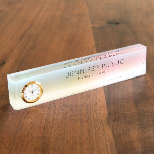 Elegantes modernes, farbenfrohes, gelbes grünes R Namensplakette