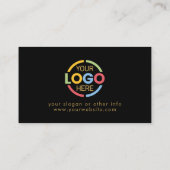 Elegantes, modernes Firmenlogo Black & Gold Treuekarte (Rückseite)