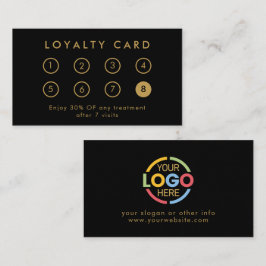 Elegantes, modernes Firmenlogo Black & Gold Treuekarte