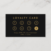 Elegantes, modernes Firmenlogo Black & Gold Treuekarte (Vorderseite)