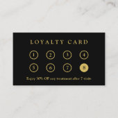 Elegantes, modernes Firmenlogo Black & Gold Treuekarte (Vorderseite)
