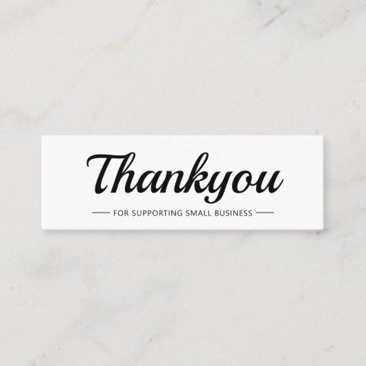 Elegantes, modernes Firmenlogo Danke Einsteckkarte Telefonnummerkarte (Vorderseite)