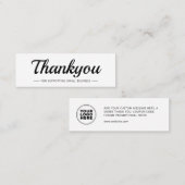 Elegantes, modernes Firmenlogo Danke Einsteckkarte Telefonnummerkarte (Vorne/Hinten)