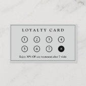Elegantes, modernes Firmenlogo leicht grau Treuekarte (Vorderseite)