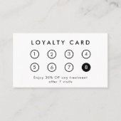 Elegantes, modernes Firmenlogo Schwarz-weiß Treuekarte (Vorderseite)