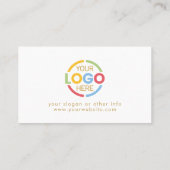 Elegantes, modernes Firmenlogo Weiß & Gold Treuekarte (Rückseite)