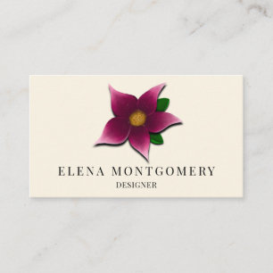 Elegantes modernes Floraldesign Visitenkarte