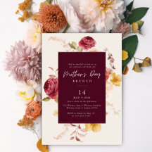 Elegantes modernes florales burgunderfarbenes Mutt