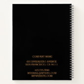 Elegantes, modernes, florales Gold Notizblock (Rückseite)