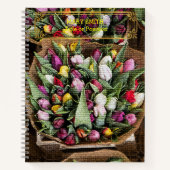 Elegantes, modernes, florales Gold Notizblock (Vorderseite)