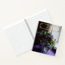 Elegantes, modernes, florales Gold Notizblock