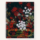 Elegantes, modernes, florales Gold Notizblock (Vorderseite)