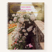 Elegantes, modernes, florales Gold Notizblock (Vorderseite)