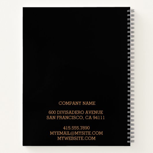 Elegantes, modernes, florales Gold Notizblock (Rückseite)