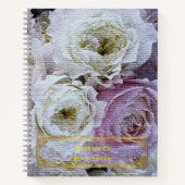 Elegantes, modernes, florales Gold Notizblock (Vorderseite)
