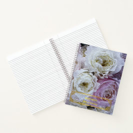 Elegantes, modernes, florales Gold Notizblock