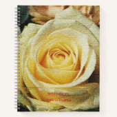 Elegantes, modernes, florales Gold Notizblock (Vorderseite)