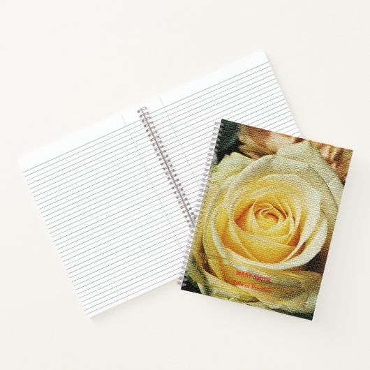 Elegantes, modernes, florales Gold Notizblock (Innenseite)
