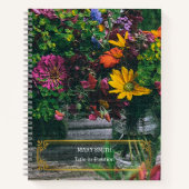 Elegantes, modernes, florales Gold Notizblock (Vorderseite)