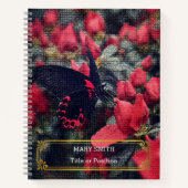 Elegantes, modernes, florales Gold Notizblock (Vorderseite)