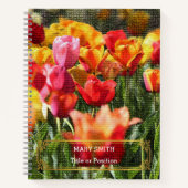 Elegantes, modernes, florales Gold Notizblock (Vorderseite)