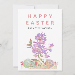 Elegantes modernes florales Ostern   Frohe Ostern  Feiertagskarte