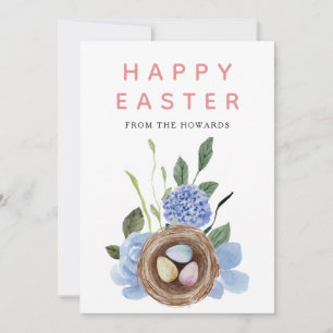 Elegantes modernes florales Ostern   Frohe Ostern  Feiertagskarte