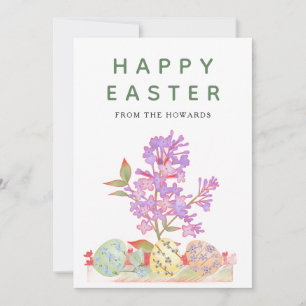 Elegantes modernes florales Ostern Frohe Ostern Feiertagskarte