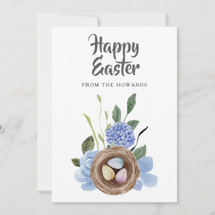 Elegantes modernes florales Ostern Frohe Ostern Feiertagskarte
