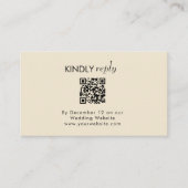 Elegantes, modernes Foto benutzerdefinierter qr-Co Begleitkarte (Vorderseite)