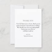 elegantes, modernes Foto Dankeskarte (Rückseite)