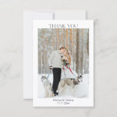 elegantes, modernes Foto Dankeskarte (Vorderseite)