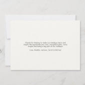 Elegantes modernes Foto Dankeskarte (Rückseite)