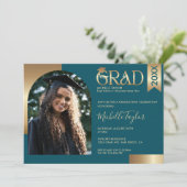 Elegantes, modernes Foto Einladung (Stehend Vorderseite)