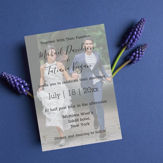 elegantes modernes Foto Einladung