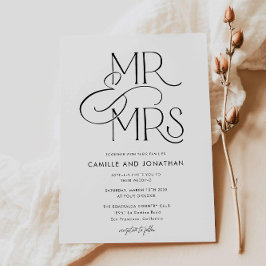 Elegantes modernes Foto Einladung zur Hochzeit