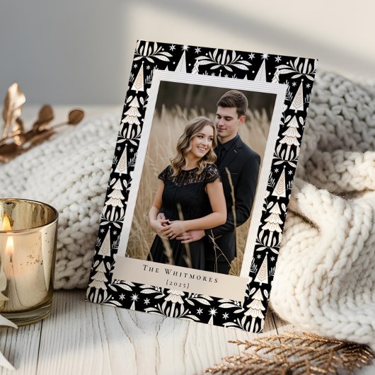 Elegantes Modernes Foto Feiertagskarte