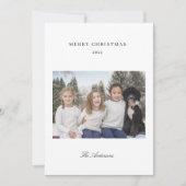 Elegantes modernes Foto Frohe Weihnachten (Vorderseite)