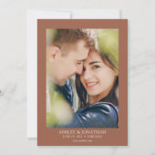 Elegantes, modernes Foto für Hochzeiten Einladung (Rückseite)