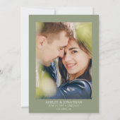 Elegantes, modernes Foto für Hochzeiten Einladung (Rückseite)