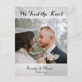 Elegantes, modernes Foto für Hochzeiten Postkarte