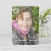 Elegantes modernes Foto Geburtstag Einladungen (Stehend Vorderseite)