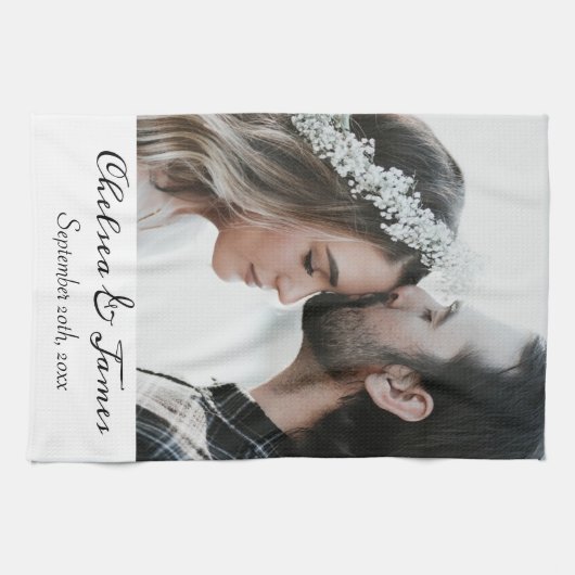 Elegantes modernes Foto Geschirrtuch (Horizontal)