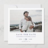 Elegantes modernes Foto Hochzeit retten Datum Save The Date (Vorderseite)